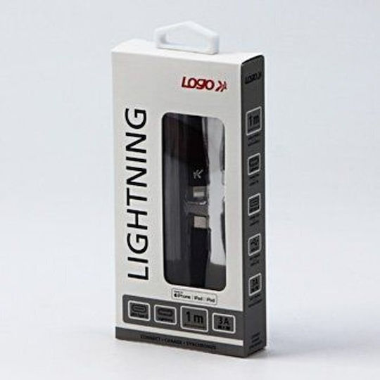 Logo Collection USB-C zu Lightning Kabel Schwarz 1m