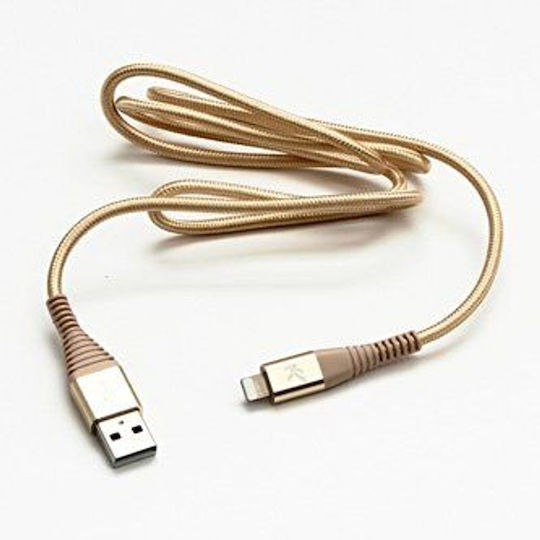 Logo Collection USB-A to Lightning Cable Χρυσό 2m