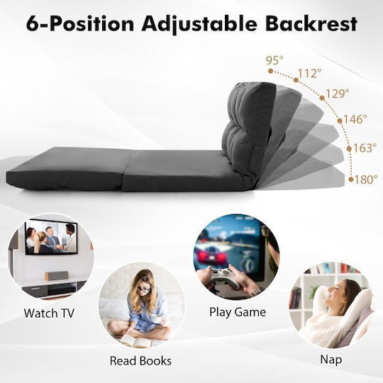 Vielseitiger Sitzsack & Pouf Couch Dunkelgrau