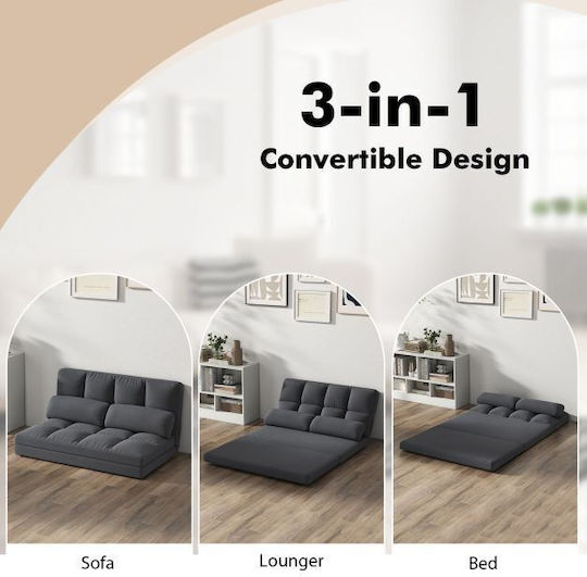 Vielseitiger Sitzsack & Pouf Couch Dunkelgrau