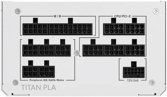 Montech Titan PLA 1200W 1200W Черен Компютърно захранване Пълен модул 80 Plus Platinum