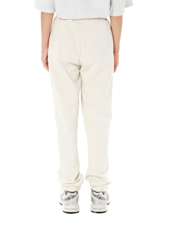 Wide White Sweatpants
