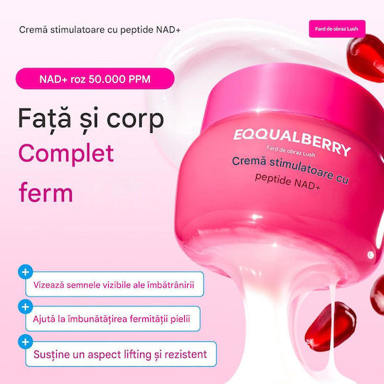 Eqqualberry Nad+ Cremă de Față Anti-îmbătrânire și Reconstrucție 24 Ore împotriva Roșeții cu Colagen și Niacinamidă 50ml
