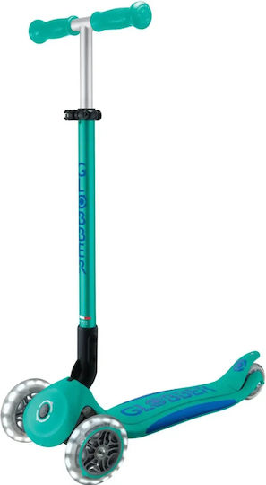 Globber Patin pentru copii pliabil Elite Lights cu 3 roți pentru vârste de 3+ ani Verde Smarald