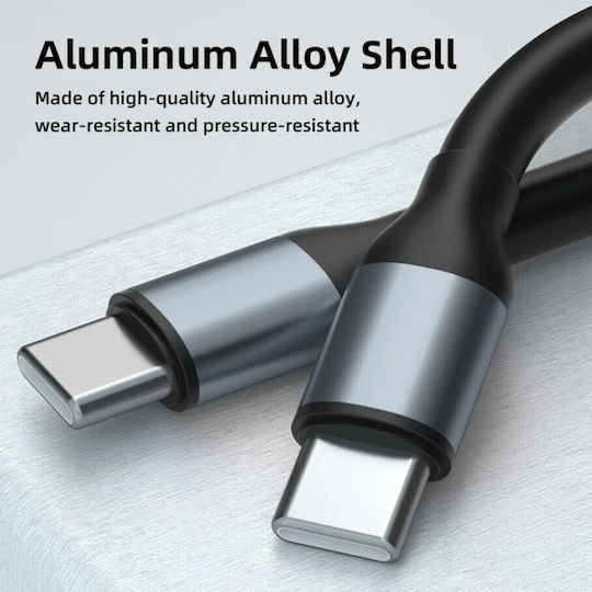 Leewello USB 2.0 Cable USB-C male - USB-C 60W Μαύρο 2m LW-031