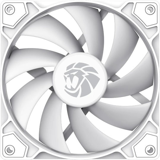GameMax FN12A-S5 Вентилатор за кутия 120mm (1600rpm / 41cfm) с RGB Осветление и Свързване 3-Pin / 4-Pin PWM Бял