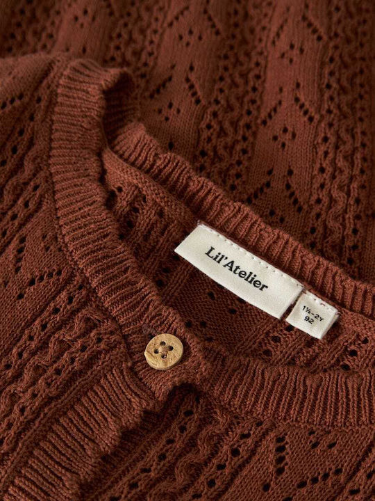 Kids Cotton Cardigan Maple Syrup