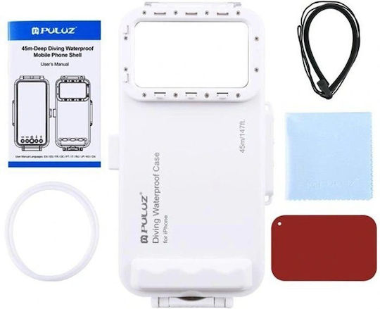 Waterproof Case Puluz 45 M Smartphone Usb-c Port Underwater Photos Videos White
