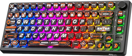 Royal Kludge RKM75 HE Gaming Πληκτρολόγιο με RGB φωτισμό (Αγγλικό US) Hephaestus
