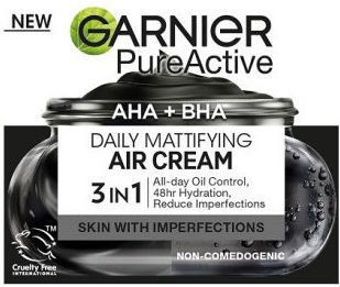 Garnier Active Charcoal 48-часов Крем за Лице за Хидратация, Против Несъвършенства и Акне 50ml