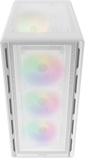 Logic Aramis ARGB Gaming Mini Tower Computer Case with Side Window White