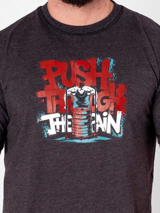 Titan Box Wear Мъжка Къс Ръкав Блуза За Бокс Сива