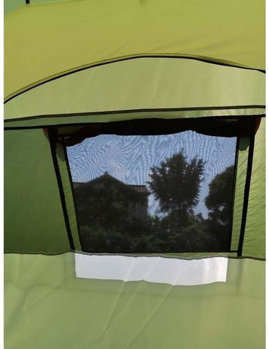 Cort Camping Verde cu Dublu Material 4 Anotimpuri pentru 4 Persoane 260x220x210cm