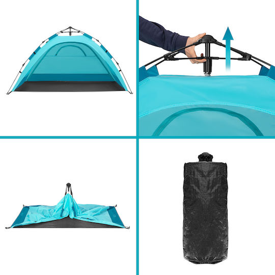 Nils Cort Camping Pop Up Albastru 200x145x115cm