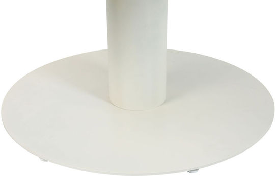 Outdoor Aluminum Garden Table Beige 150x150x73cm