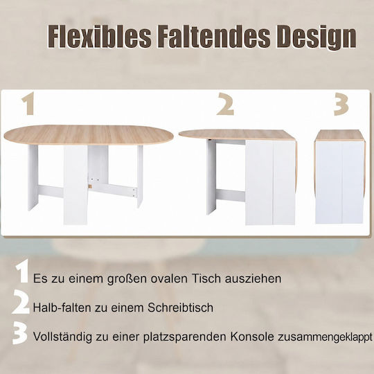 Foldable Wooden Outdoor Table Wooden 163x80x75cm