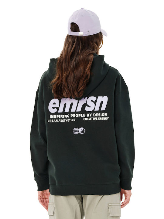 Long Women's Hooded Sweatshirt Black