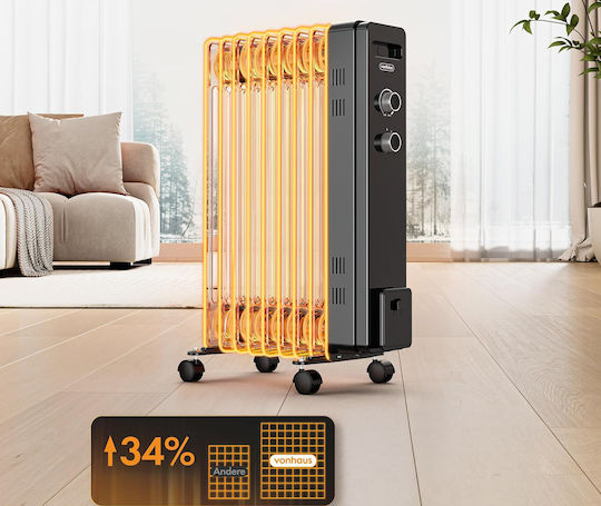 Καλοριφέρ Λαδιού με 9 Φέτες 2000W