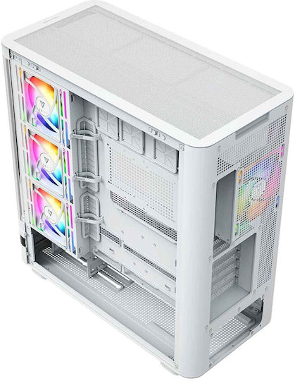 Volcano AQ200 Gaming Midi Tower Carcasă PC cu Deschidere Laterală Albă