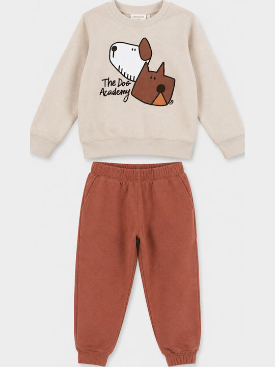 Kids Sweatpants Set Biscotto