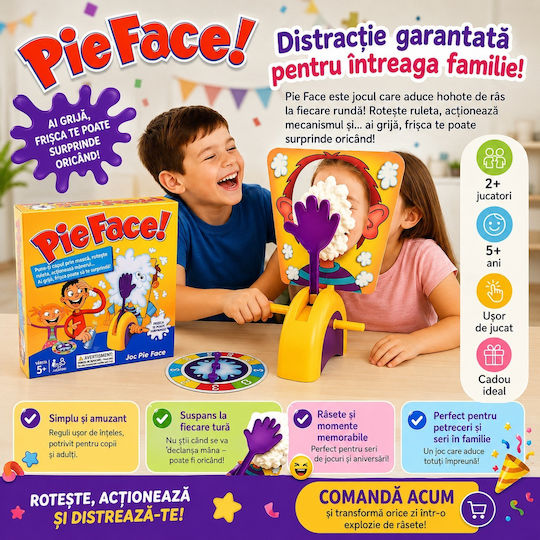 Επιτραπέζιο Παιχνίδι Pie Face! για 2+ Παίκτες 5+ Ετών (RO) Velve