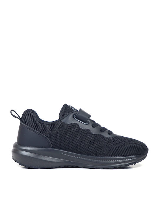 Kids Sneakers with Hoop & Loop Closure Black