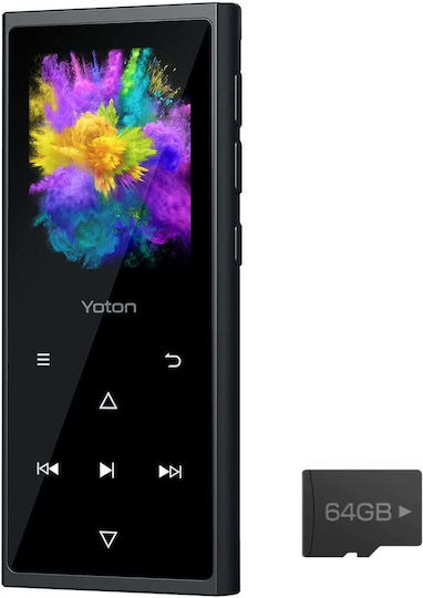 Yoton MP3-Spieler (16GB) mit TFT Touchscreen 2,36" Schwarz