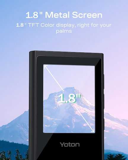 Yoton MP3-Spieler (16GB) mit TFT Touchscreen 2,36" Schwarz