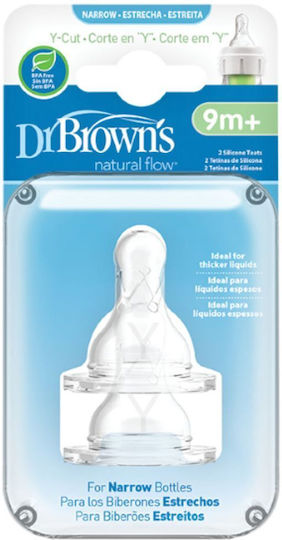Dr. Brown's Silicone Fast Flow Bottle Teats for 9+ Months 2 Pieces