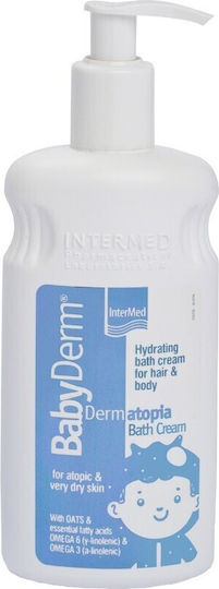 InterMed Dermatopia Bath Cream for Atopic Skin with Chamomile 300ml with Pump