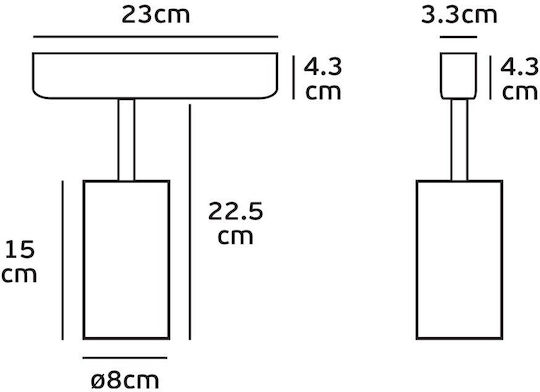 VK Lighting LED Θερμό Λευκό Σποτ σε Μαύρο Χρώμα