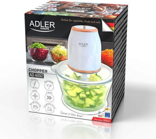 Adler Мултифункционална Машина 800W с Капацитет 2л Сив