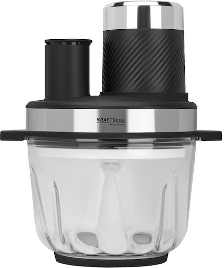 Kraft & Dele Mini Tocatoare Multi 1800W cu Recipient 3.8lt Negru