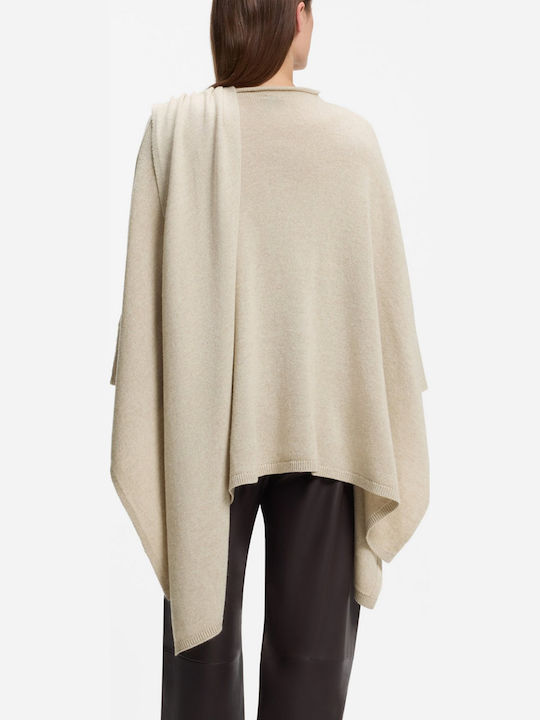 Damen-Gestricktes Beiges Poncho