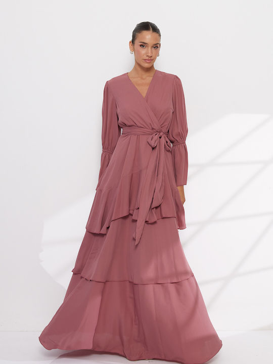 Rochie Maxi De Vară Pentru Nuntă / Botez Roz