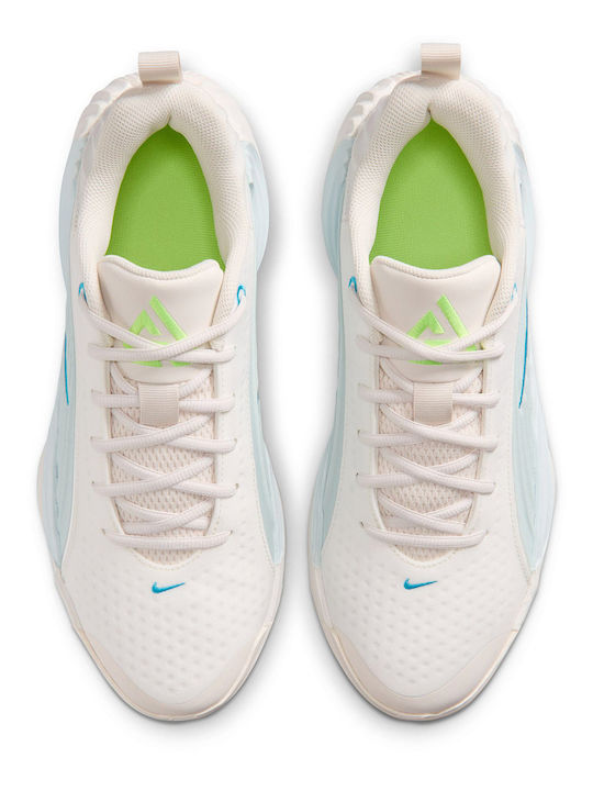 Giannis Immortality 5 Ниски Баскетболни Обувки Sail / Glacier Blue / Chalk / Light Current Blue