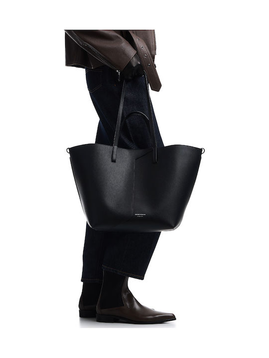 Leder Damen Shopper Tasche Wildleder Schwarze