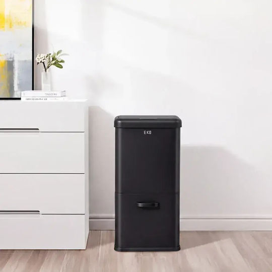 Eko Coș De Gunoi Pentru Reciclare Din Oțel Inoxidabil Cu Senzor 50lt Negru
