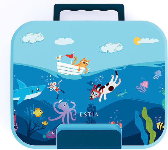Estia Save The Aegean Plastic Kids Food Container 1.04lt Ocean Play