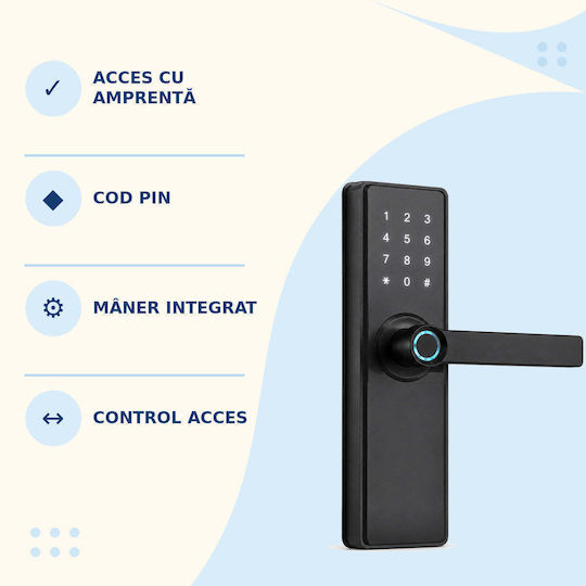Încuietoare electronică neagră