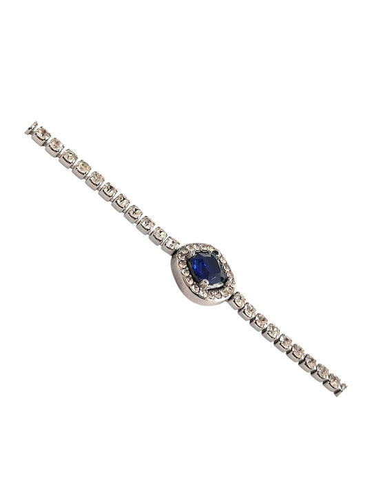 Kalliopi Silver Γυναικείο Βραχιόλι Ριβιέρα από Ατσάλι 23cm