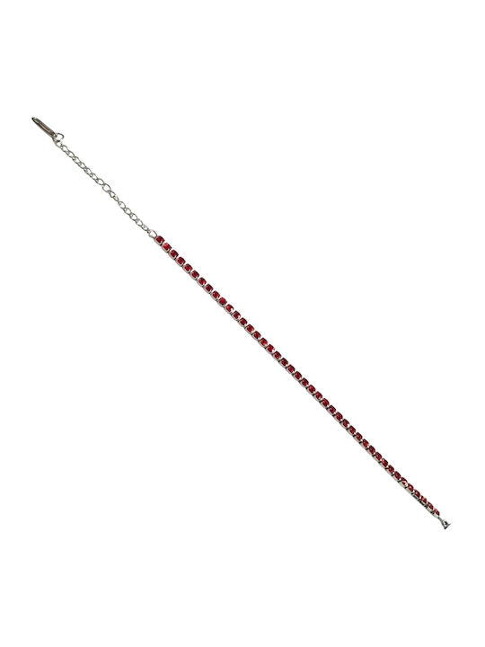 Kalliopi Silver Γυναικείο Βραχιόλι Ριβιέρα από Ατσάλι 23cm