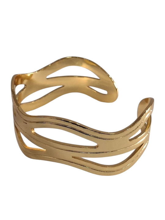 Kalliopi Silver Γυναικείο Βραχιόλι από Ατσάλι Επιχρυσωμένο