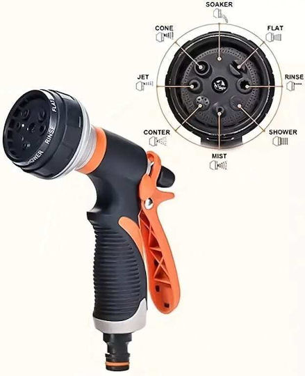 Pistol Pulverizator 7 Funcții Mâner Ergonomic Compatibil Cu Furtun De Grădină