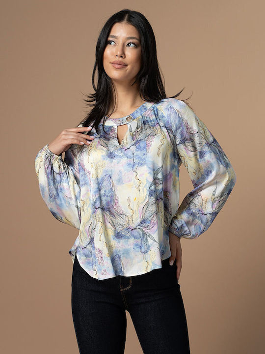 Dyana Bluza Damă Mânecă Lungă Albastră