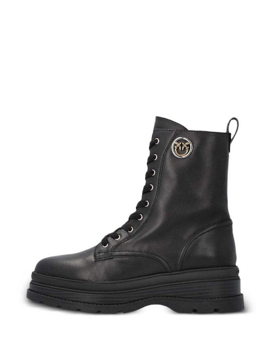 Pinko Combat Boots Black