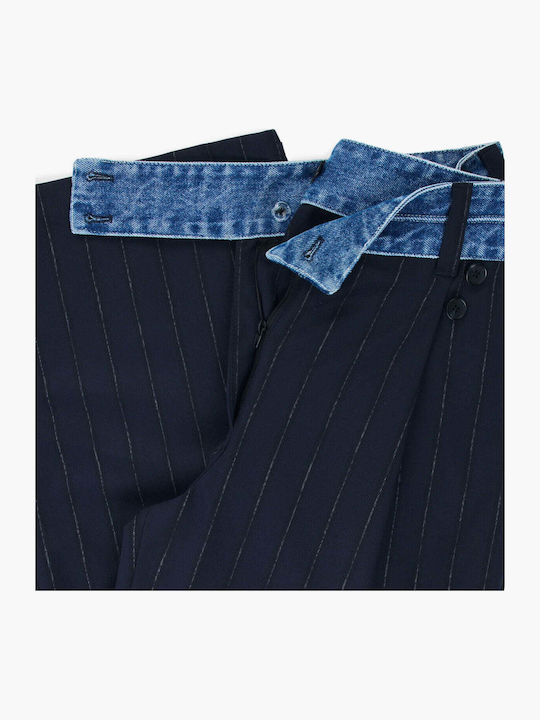 Women's Fabric Trousers Blue