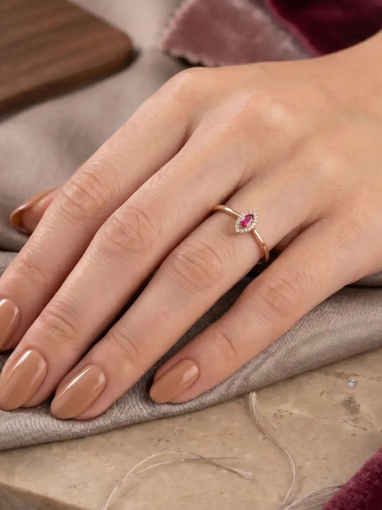 Damentringe mit Zirkon aus 9K Gold