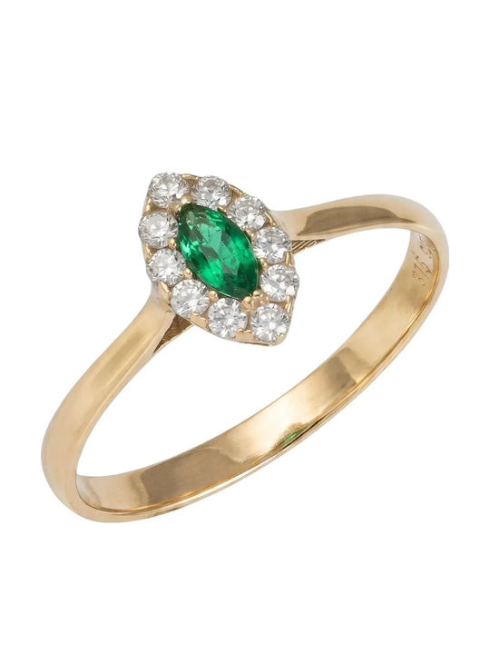 Women's Ring with Zircon from 9K Gold Women's Ring with Zircon from 9K Gold