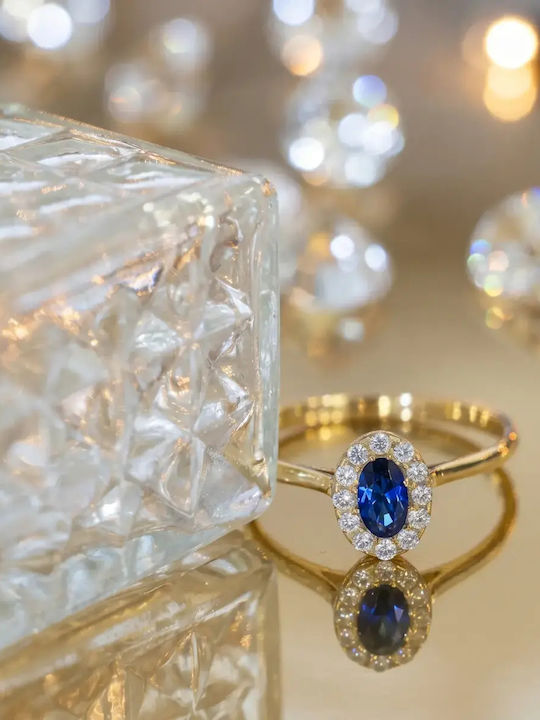 Women's Ring with Zircon from 9K Gold